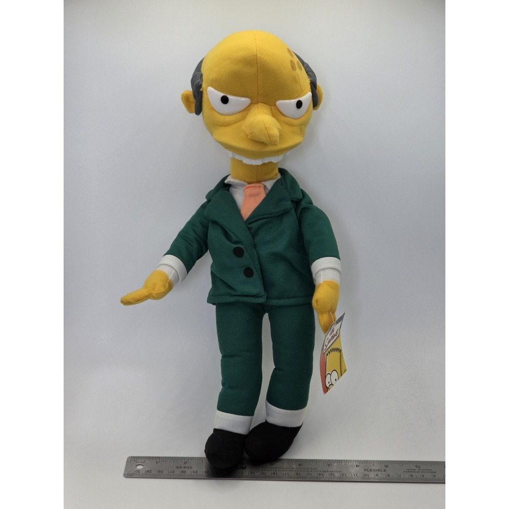 The Simpsons Mr Burns Montgomery Burns Plush With Tags Rare